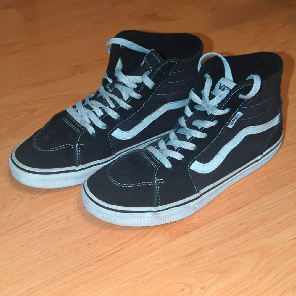 Vans Black and White High-Top Sneakers
